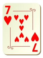 Business - Ornamental deck: 7 of hearts 