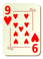 Ornamental deck: 9 of hearts