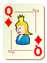 Ornamental deck: Queen of diamonds