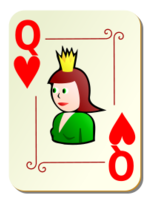 Business - Ornamental deck: Queen of hearts 