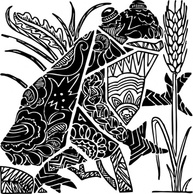 Animals - Ornate Frog clip art 