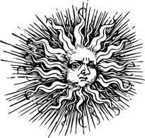 Nature - Ornate Sun clip art 