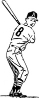 Sports - Outline Cartoon Sports Baseball Player Lineart Papapishu Bw Players 