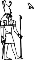 Outline Egypt God Ancient Egyptian Horus Pharoa Pharoes 