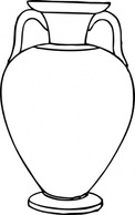 Outline Greek Amphora clip art Preview
