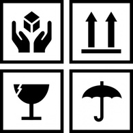 Signs & Symbols - Package Handling Symbols clip art 