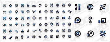 Icons - Package of blue-gray combination of simple icons 