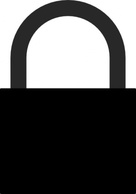 Padlock_silhouette clip art