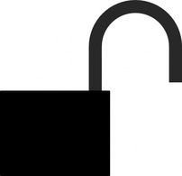 Padlock Unlocked Silhouette clip art