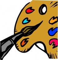 Cartoon - Paint Palette clip art 