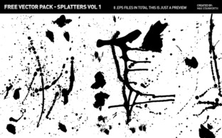 Spills & Splatters - Paint Splatters & Spills Vectors 