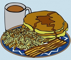 Pancake And Syrup Coffee Bacon Hashbrown clip art Preview