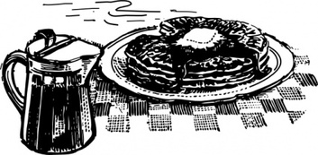 Food - Pancakes And Syrup clip art 