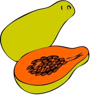 Papaya clip art 