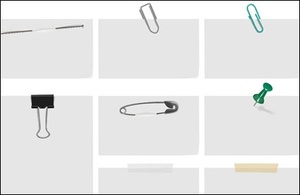 Business - Paper clips, pins, paper clips, clip vector 