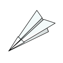 Cartoon - Paper plane 