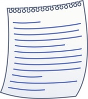 Business - Paper With Writing clip art 