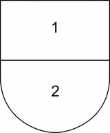 Partitioned Sheild clip art 