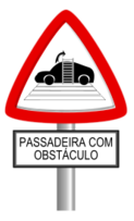 Passadeira com obstáculo 