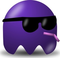 Technology - Pcman Game Baddie Sunglasser clip art 