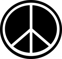 Shapes - Peace Symbol 2 clip art 