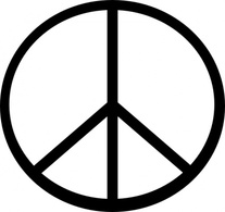 Shapes - Peace Symbol clip art 