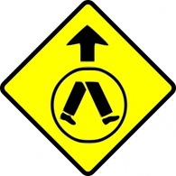 Signs & Symbols - Pedestrians Crossing clip art 