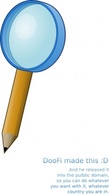 Objects - Pencil With A Magnifying Lens clip art 