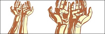 Human - People hands vector material 