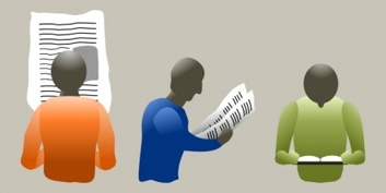 People Reading clip art