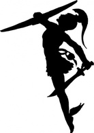 Silhouette - Perseus clip art 