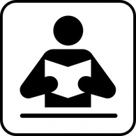 Human - Person Reading Book clip art 