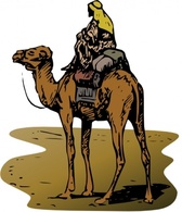 Person Riding Camel clip art Preview