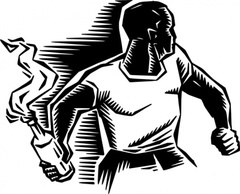 Human - Person With Molotov Cocktail clip art 
