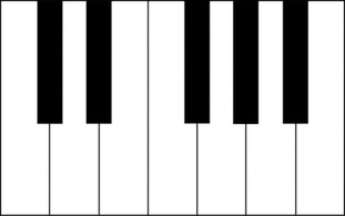 Music - Piano Keys clip art 