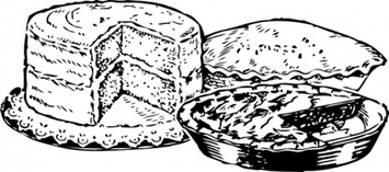 Food - Pies And Cake clip art 