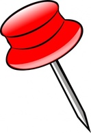 Pin -red clip art 