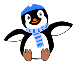 Pinguin im Winter