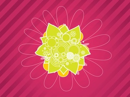 Backgrounds - Pink Flower Design 