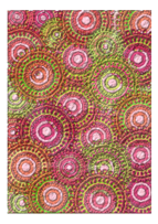 Pink Lime Circle Pattern Scrapbook Paper