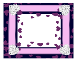 Pink Purple Heart Frame 