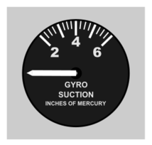 Piper Gyro Suction Gage 