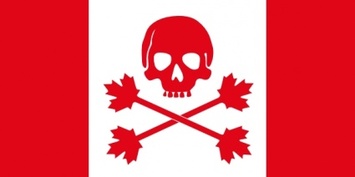 Signs & Symbols - Pirate Flag Of Canada clip art 