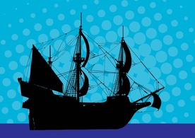 Silhouette - Pirate Ship 