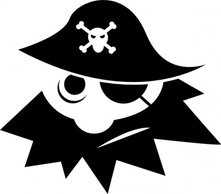 Objects - Pirate With Eye Cover clip art 