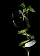 Flowers & Trees - Plant swirls a glass of wine 