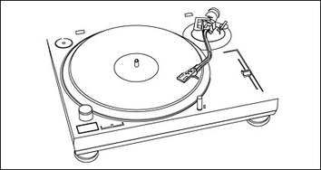 Plastic disc player line drawing vector material