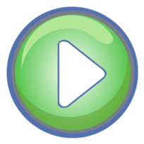 Elements - Play Button Green with Blue Border 