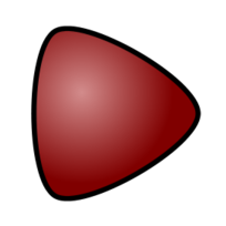 Elements - Play Button, red, for media player 