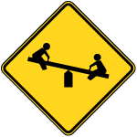 Playground Vector Road Sign 